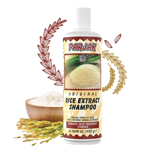 Parjak rice bran shampoo